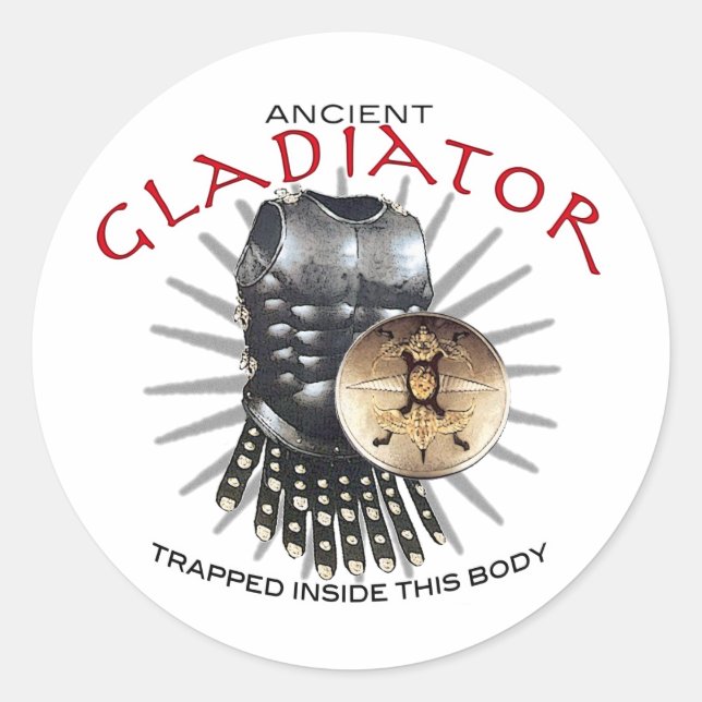 Ancient Gladiator Classic Round Sticker (Front)