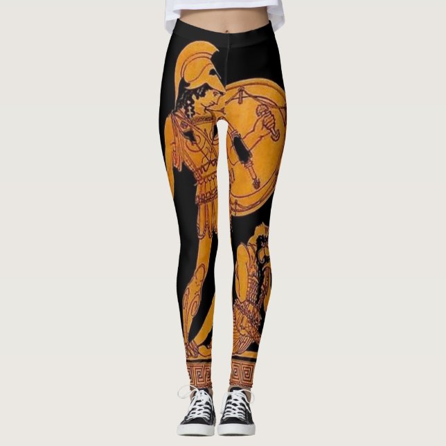 Ancient God And Goddess Frieze - Greece Leggings (Front)