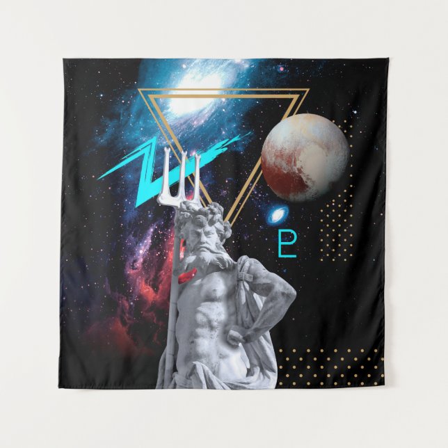 Ancient Gods and Planets: Pluto (gr. Hades) Tapestry (Front)