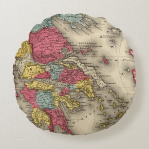 Ancient Greece 2 Round Cushion