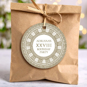 Ancient Greece birthday Favour Tags