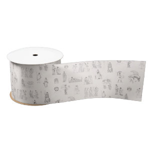 Ancient Greece Classical Greek History Pattern Satin Ribbon