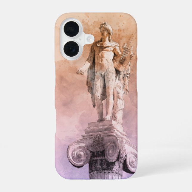 Ancient Greek Apollo Statue – Classical Mythology  iPhone 16 Case (Back)