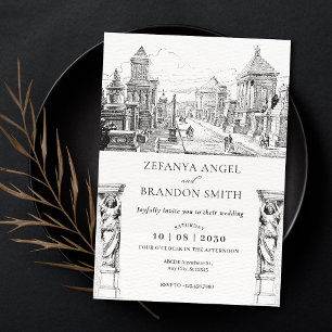 Ancient greek city wedding Invitation