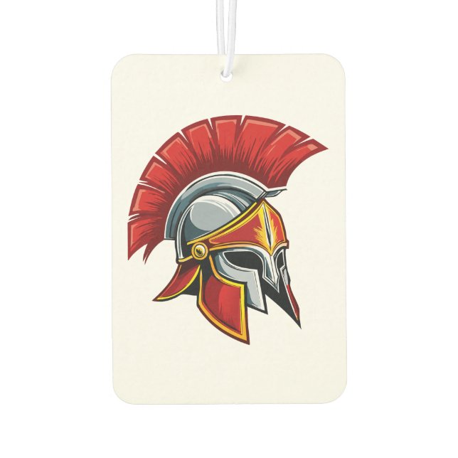 Ancient Greek Corinthian helmet Car Air Freshener (Back)