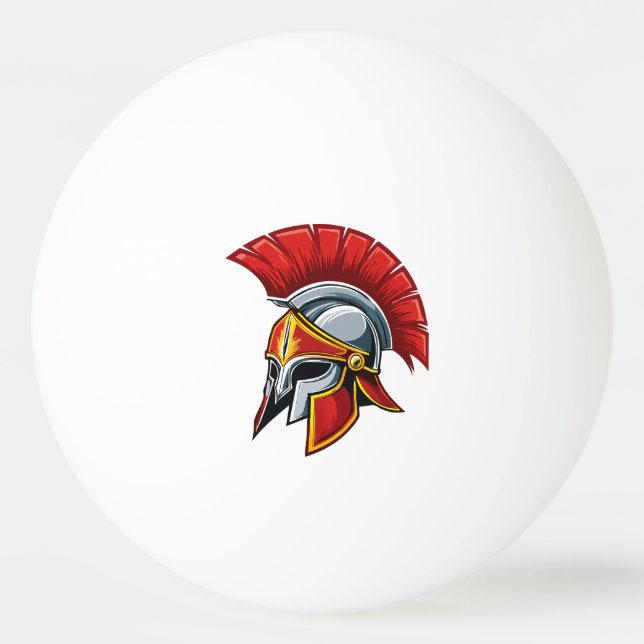 Ancient Greek Corinthian helmet Ping Pong Ball (Front)