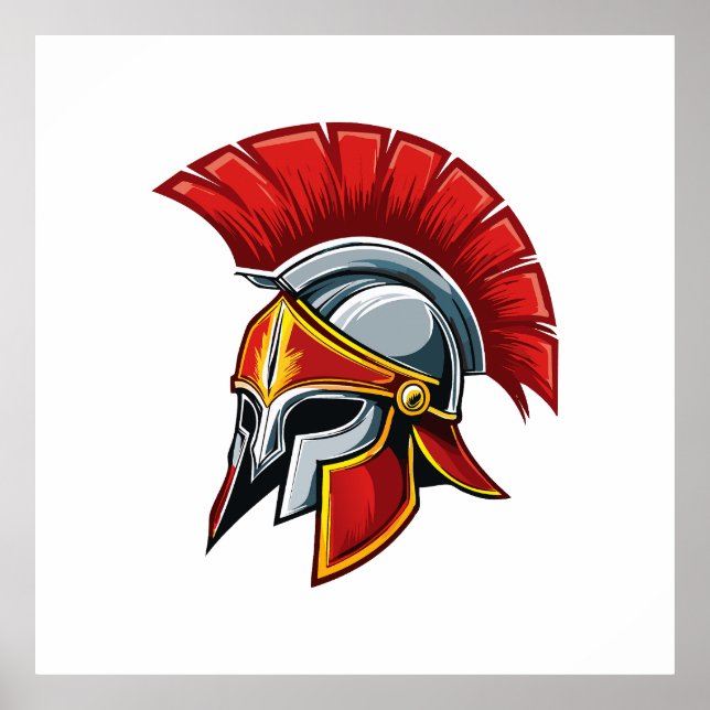 Ancient Greek Corinthian helmet Poster (Front)