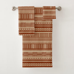 Ancient Greek geometric-style pattern Bath Towel Set