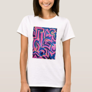 Ancient Greek Graffiti-Hand Painted Brushstrokes T-Shirt