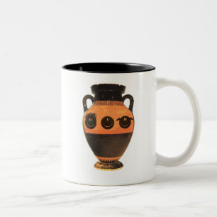 ancient greek happy faces mug