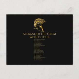 Ancient Greek History - Alexander The Great World Announcement Postcard