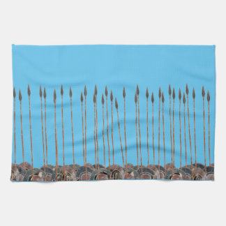 Ancient Greek Hoplites going to battle Tea Towel