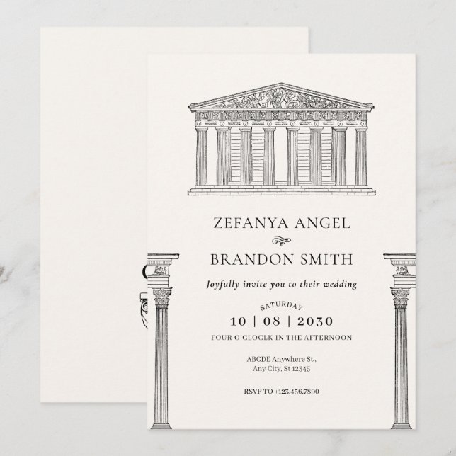 Ancient greek  invitation (Front/Back)