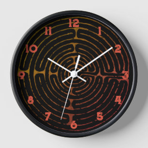 Ancient Greek Labyrinth Wall Clock