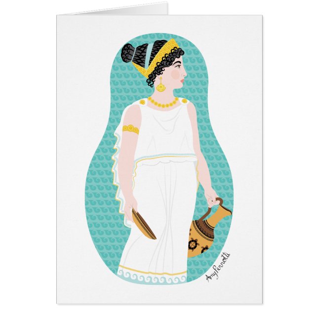 Ancient Greek Matryoshka Card (Front)