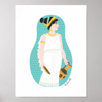 Ancient Greek Matryoshka Poster