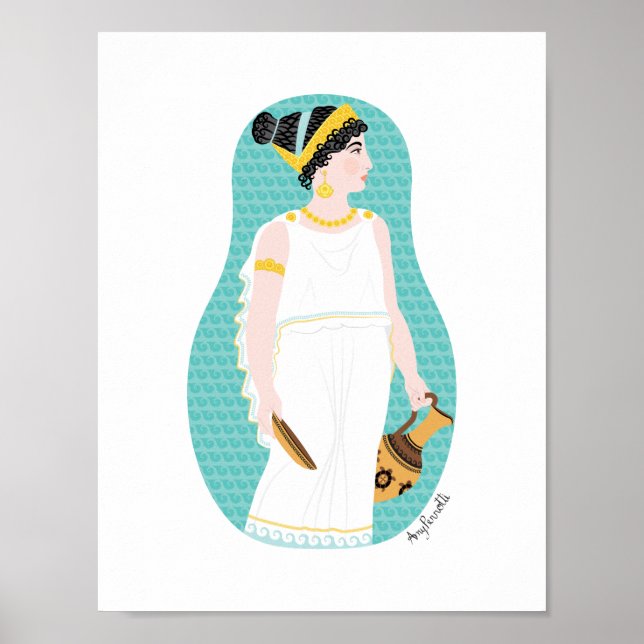 Ancient Greek Matryoshka Poster (Front)