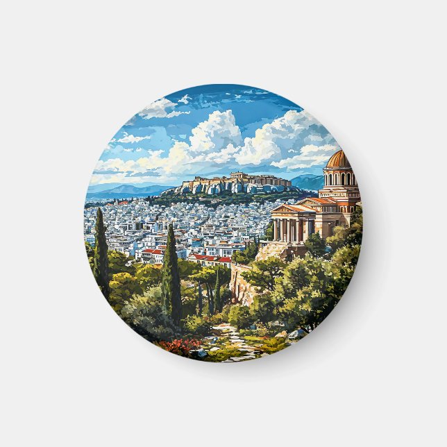 Ancient Greek Monument in Historic Athens Magnet (Front)