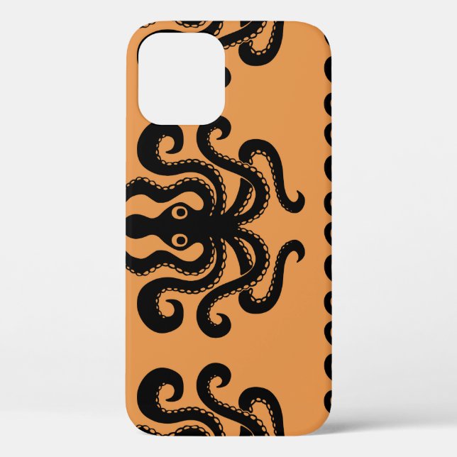 Ancient Greek octopus, wave pattern Case-Mate iPhone Case (Back)