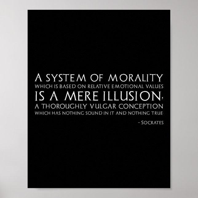 Ancient Greek Philosophy - Philosopher Socrates Qu Poster (Front)