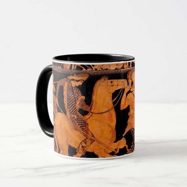 Ancient Greek Red-Figure Classical Art Mug (Front Left)
