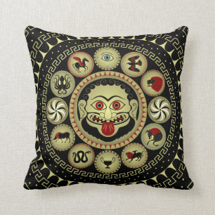 Ancient Greek shield designs combination Cushion