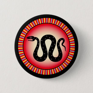 Ancient Greek Shields: Snake (Fire) 6 Cm Round Badge