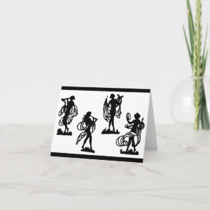 ancient Greek silhouettes of the Muses Note Card