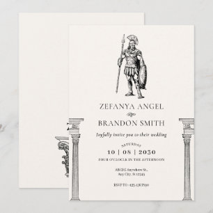 Ancient greek soldier empire  invitation