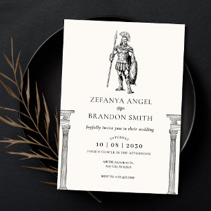 Ancient greek soldier empire  invitation