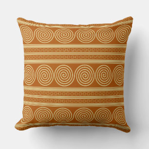 Ancient Greek Spiral Pattern Cushion