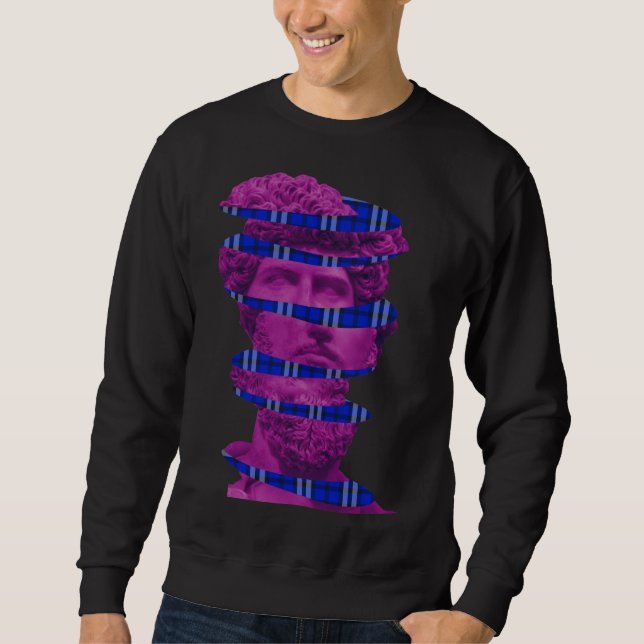 Ancient Greek Statue Aesthetic Vaporwave Sweatshirt (Front)