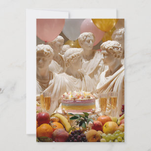Ancient Greek Statue “Another Year Older” Invitation