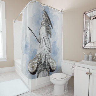 Ancient greek statue Athena  Shower Curtain