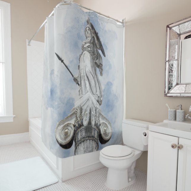 Ancient greek statue Athena  Shower Curtain (In Situ)