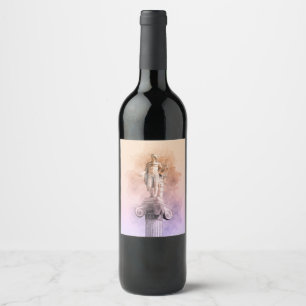 Ancient Greek Statue Wine Label – Classical Art