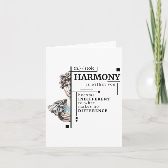 Ancient Greek Stoic Mindset Quote Philosophy  Card (Front)