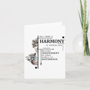 Ancient Greek Stoic Mindset Quote Philosophy  Card
