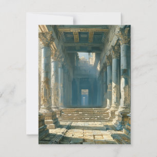 Ancient Greek Temple Ruins Card