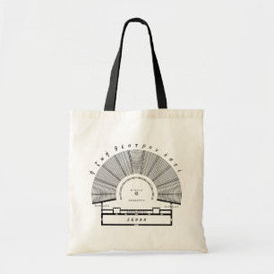 Ancient Greek Theatre Architectural Drawing Tote Bag