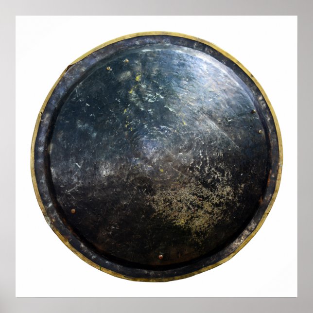 ancient greek trojan shield buckler escutcheon gla poster (Front)