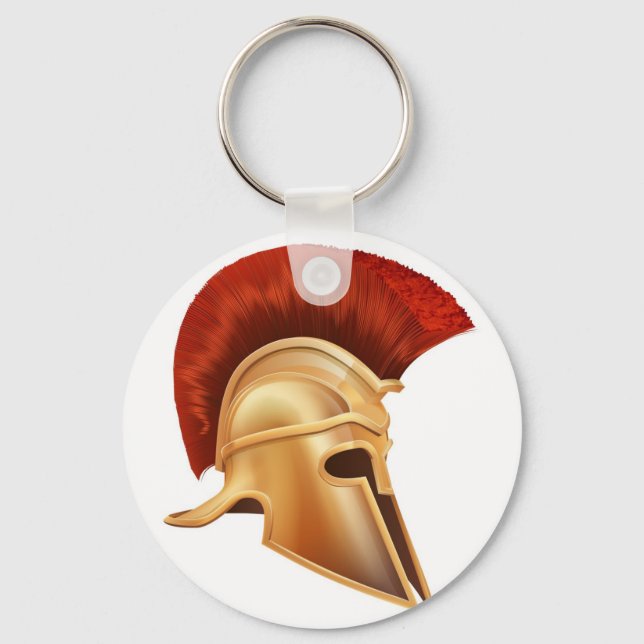 Ancient Greek Warrior Helmet Key Ring (Front)