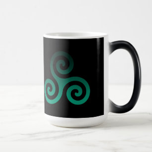 Ancient Green Triskele Black Magic Mug