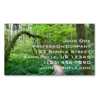 Ancient Groves Trail at Olympic National Park Magnetic Business Card