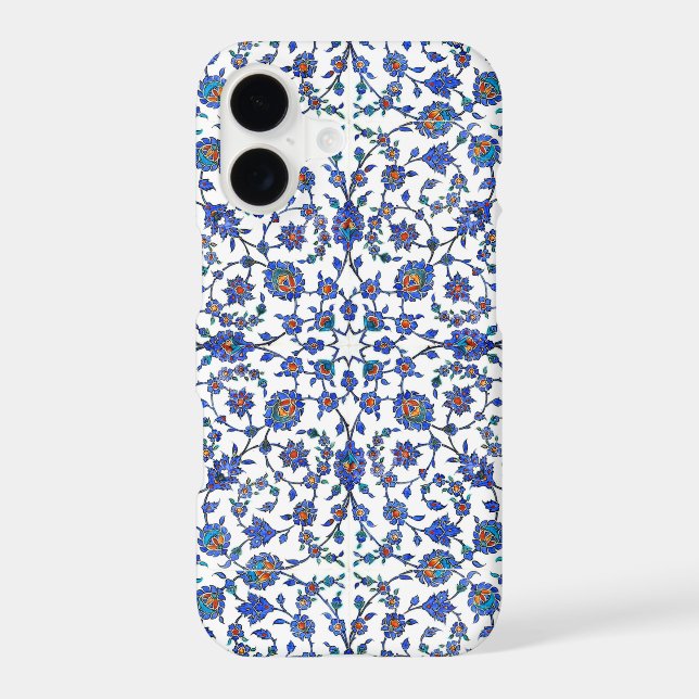 Ancient Handmade Turkish Floral Tiles Pattern (Back)