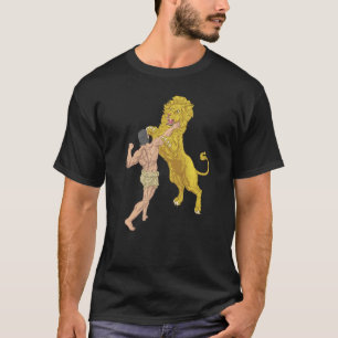 Ancient Hero Battling a Lion Cultural Gift Idea f T-Shirt