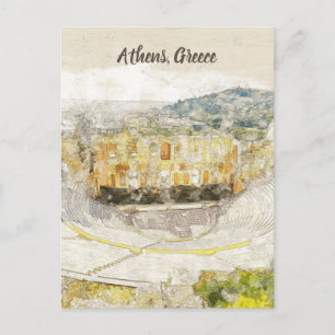 Ancient Herodion Theatre Athens Postcard – Classic
