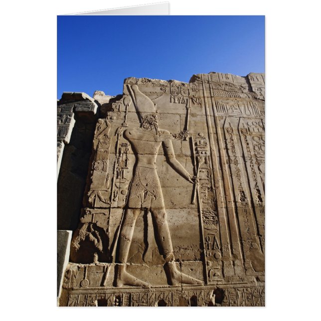 Ancient hieroglyphs on wall, Temple of Karnak, (Front)