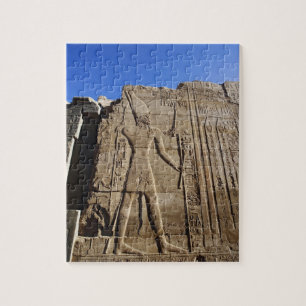 Ancient hieroglyphs on wall, Temple of Karnak, Jigsaw Puzzle
