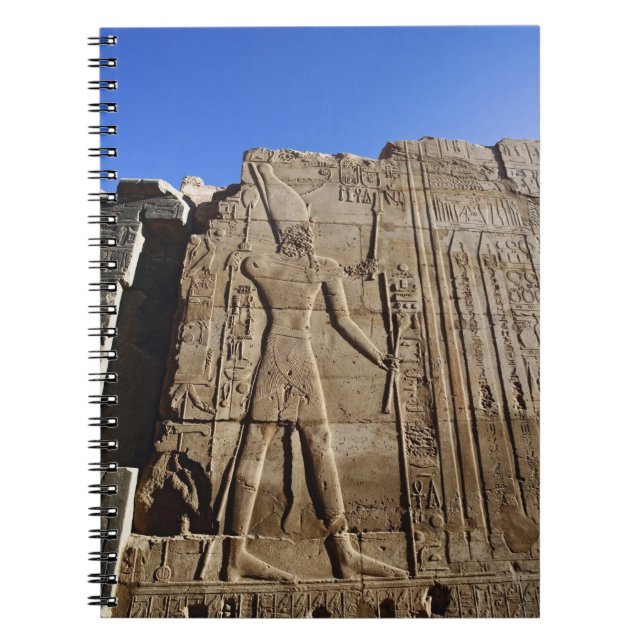 Ancient hieroglyphs on wall, Temple of Karnak, Notebook (Front)